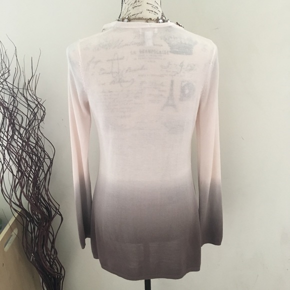 CHICO’S ombré baby pink and brown cardigan - Picture 3 of 8